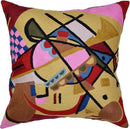 Kandinsky Modern Couch Pillow Cover - Yellow Gold | Abstract, Contemporary, Outdoor, Mid Century Chair Cushions | Handmade Wool Size 18x18 by CozyNest Decor