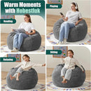 Hobestluk 3.5FT Bean Bag Chair Large Bean Bag with Filler Included Bean Bag Chairs for Adults Teardrop Bean Bag Chair with Removable Cover for Bedroom Living Room - (Large, Grey) by CozyNest Decor