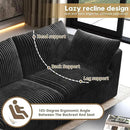157.5" 4-Seater Cloud Sofa,Modular Sectional Couch,Modern Deep Seat Upholstered Couches with Plush Corduroy Fabric for Living Room Furniture,Bedroom and Apartment,No Assembly Required,Black by CozyNest Decor