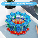 RoomyRoc Magnetic Fidget Sphere - Pentagons Magnets Balls - 12 Piece Set - Crystal Blue - Magnet Fidgets Toy - Creativity Beyond Imagination, Inspirational, Recreational, Desk Toys for Adults by TinyTreasures Baby Boutique