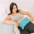 Large Microwave Heating Pad with Flax Seed, Scented or Unscented, Good For Back Pain or Cramps, Moist Heat Therapy or Ice Pack, Microwavable Bean Bag, 6" x 12" (Mustard Floral, No Added Herbs) by CozyNest Decor