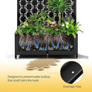 Raised Garden Bed with Trellis and Wheels,73"x35"x16" Metal Raised Garden Bed,Black Squared Metal Planter with Climbing Trellis for Vines & Vegetables by GreenHaven Gardens