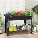 aboxoo Large Planter Raised Beds with Legs Outdoor Metal Planter Box on Wheels Elevated Garden Bed for Vegetables Flower Herb Patio (40" L x 11" W x 31.5" H) by GreenHaven Gardens