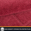 PURRUGS Dirt Trapping Door Mat 32" x 70", Non-Slip/Skid Machine Washable Entryway Rug, Dog Doormat, Super Absorbent Welcome Mat for Muddy Wet Shoes and Paws, Burgundy Red by CozyNest Decor