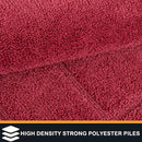 PURRUGS Dirt Trapping Door Mat 32" x 47", Non-Slip/Skid Machine Washable Entryway Rug, Dog Doormat, Super Absorbent Welcome Mat for Muddy Wet Shoes and Paws, Burgundy Red by CozyNest Decor
