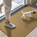LEKEEPGO Door Mat 17"x29", Low-Profile Door Mat Indoor Entrance, Non Slip Rubber Backing Front Doormat Washable Absorbent Inside Indoor Resist Dirt Entryway Mat, Light Brown by CozyNest Decor
