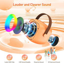 Karaoke Machine for Kids Adults: Mini Portable Karaoke Machine with 2 Wireless Microphones and Lights, Christmas Birthday Gifts for Girls Boys Family Home Party(Orange) by TinyTreasures Baby Boutique