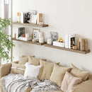 BAMEOS Floating Shelves,40 in W x 8in D Wall Mounted Wooden Shelves with Invisible Brackets Set of 3, Hanging Wall Shelves Decoration for Bedroom, Bathroom, Living Room and Kitchen by CozyNest Decor
