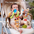 TUMAMA Baby Activity Toy Cute Bear Spiral Toy with Hanging Toys, Clips Detachable Sensory Stimulating Baby Toys 0-3 3-6 Months for Newborn Strollers Bassinets Crib Carseat by TinyTreasures Baby Boutique