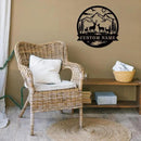 Personalized Rustic Metal Deer Cabin Sign, Outdoor Welcome Sign for Front Porch, Great Custom Metal Name Sign Gift for Hunters, Farmhouse Cabin Decor by CozyNest Decor