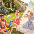 EagleStone 2 Pack Bubble Gun Machine for Kids, Automatic Light Up Bubble Blower with 4 Bottles 10 Bags Refill Solution, Bubble Guns Blaster for Toddlers, Outdoor Toys Gifts, Wedding Easter Party Favor by TinyTreasures Baby Boutique