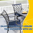 AAAAAcessories Outdoor Seat Cushions for Chairs, Waterproof, Fade-Resistant Patio Furniture Replacement Cushions, 19" x 19" x 3", Set of 2, Navy Blue by GreenHaven Gardens