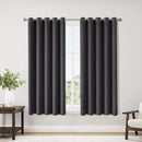 ChrisDowa Blackout Curtains 70 inches Wide for Bedroom - 2 Panels Set Extra Wide Grommet Thermal Insulated Room Darkening Curtains for Living Room (Dark Grey, 70 x 63 Inch) by CozyNest Decor