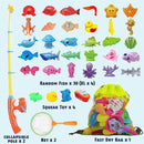 CozyBomB™ Magnetic Fishing Toys Game Set for Kids | Water Table Bathtub Kiddie Pool Party & Pole Rod Net, Plastic Floating Fish Toddler Color Ocean Sea Animals Birthday Age 3 4 5 6 Year by TinyTreasures Baby Boutique