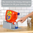 Skywin Laundry Detergent Holder Stand Organizer and Drip Tray for Laundry Room Organization,Non Slip Laundry Soap Holder for Liquid Laundry Detergent, Laundry Detergent Stand, No Strap (Grey) by CozyNest Decor