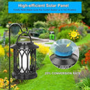 Solar Lanterns Outdoor, Flickering Flames Outdoor Solar Lights Hanging Lanterns Waterproof Decoration Lighting for Garden,Tree,Table (2 Pack) by CozyNest Decor