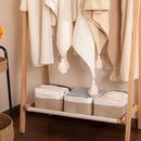 3 Pack Small Storage Baskets for Organizing, Cute Woven Decorative Gift Baskets for Shelves, Mini Closet Organizer Bins with Handles-13''Lx8.66''Wx5.11''H-Brown and White by CozyNest Decor