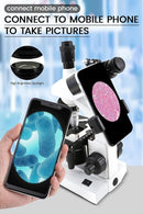 40X-5000X Compound trinocular Microscopes trinocular for Adults, with 5.0 mp Camera with Microscope Slides 30p, Microscope Accessories, Microscopes for School Laboratory Home Education Abbe Condenser by TinyTreasures Baby Boutique