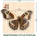 QUOKKA Realistic Wooden Puzzles for Toddlers 1-3 Year Old - 15x15 Inches Kids Puzzles Ages 2-4 - Birds, Animals, Fish, Butterfly Montessori Toddler Toys - Motor Skills Games Gifts for Girls&Boys by TinyTreasures Baby Boutique