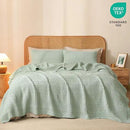 PHF 100% Cotton Waffle Weave Blanket Queen Size, Soft Lightweight Breathable Cozy Summer Blankets for Bed, Luxury Aesthetic Woven Bedding for Home Decor, 90"x90", Sage Green by CozyNest Decor