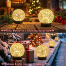 Beautyard Solar Globe Lights Outdoor USB Charged Garden Decor 3.94" Diameter 30LED 1000mAh Solar Globe Lights for Outdoor Indoor Mothers Day Gifts Holiday Decor(3.94'' Medium 4 Pack Warm White) by CozyNest Decor