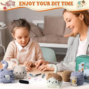 Eelexa Crochet Kit for Beginners, Crochet Animal Kits for Adults and Kids, Step-by-Step Video Tutorials and Easy Peasy Yarn, 3 Cats by TinyTreasures Baby Boutique