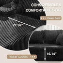 Hobestluk Modular Sectional Sofa Couches 108" L-Shape Couch 3 Seat Modular Sofa Memory Foam Sectional Couches for Living Room, Boneless Couch with Oversized Chaise (Black, Left Facing) by CozyNest Decor