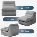 Misolant Bean Bag Chairs，Big Corduroy Fabric Sofa Bean Bag Chair for Adults and Teens with High-Resilience Sponge, Non-Slip Base Floor Lounge Sofa for Home, Living Room, Bedroom, Gaming Dark Gray by CozyNest Decor