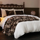 BENVWE Fluffy Faux Fur Throw Blanket for Couch, Soft Plush Thick Cozy Fuzzy Luxury Minky Bubble Blanket for Home Living Room Decor Gift for Women, Tie-dye Coffee, 50" x 60", 1100GSM by CozyNest Decor