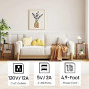 TUTOTAK End Table with Charging Station, Small Side Table with Outlets, Nightstand Bedside Table, 2-Tier Storage Shelf for Small Space, Living Room, Bedroom, Brown TB01BB040C by CozyNest Decor