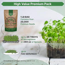 Organo Republic Beet Sprouting & Microgreens Seeds - 20,000 Non GMO Heirloom Seeds, Sprouts in Bulk 1lb Resealable Bag for Planting and Growing in Soil, Coconut Coir, Aeroponic & Hydroponic System by GreenHaven Gardens