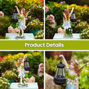 Fairy Garden Statue Solar Garden Fairy with Lantern Light Outdoor Decoration Waterproof Solar Sculpture for Patio Yard Lawn Gift for Mom Grandma by CozyNest Decor