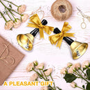 Yeshone 50 Pcs Hand Steel Call Bells Bulk Wedding Dinner Service Bells with Wood Handles for the Sick Elderly Alert Classroom Alarm, 1.97 x 3.66 Inches(Gold) by TinyTreasures Baby Boutique