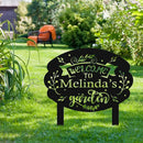 Personalized Metal Garden Sign with Stake, Custom Garden Decor for Outdoor, Custom Family Name Sign, Patio Decorations, Lawn Art, Farmhouse Decorative, Housewarming Gift (CstmDesign10) by CozyNest Decor