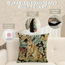 Charlotte Home Furnishings Throw Pillow Covers, Decorative Boho Pillow Covers for Couch, Living Room, Brown Hare Square Cushion Cases 18x18 in, European Cotton Jacquard Woven for Cozy Bedroom Decor by CozyNest Decor