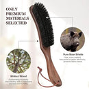 BFWood Clothes Brush - Boar Bristle Lint Brush for Suits, Cashmere, Wool, Velvet, Suede and Pet Hair - Large Black Walnut Wood Handle by CozyNest Decor