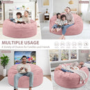 3FT Bean Bag Chair, Comfy Bean Bag Chairs with Memory Foam Filled, Fluffy Beanbag Sofa with Dutch Velvet Cover, Round BeanBag Chairs for Living Room, Playroom - Light Pink by TinyTreasures Baby Boutique