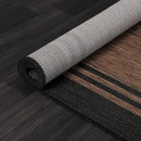 Bordered Outdoor Rug 6x9 Washable Outside Carpet for Indoor Patio Porch Waterproof Easy Cleaning Non Shedding Area Rugs Nut Brown 6 x 9 by CozyNest Decor