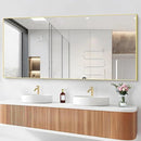 36x72inch Bathroom Mirror, Gold Rectangle Mirror with Thin Metal Frame, Large Rectangular Wall Mirrors for Bathroom, Living Roomm, Hair Salon, Big Farmehouse Mirror Hang Horizontal/Vertical by CozyNest Decor