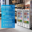 6.5 CUFT Commercial Beverage Refrigerator Glass Door Display Cooler Drink Beer Milk Fridge for Bar Restaurant Office by CozyNest Decor