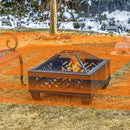Breezz 26 Inch Wood Burning Fire Pit with Cooking Grill and Spark Screen, Outdoor Metal Firepit for Patio, Backyard, Bonfire Party, Camping and Garden by GreenHaven Gardens