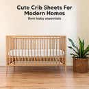 KeaBabies 2-Pack Organic Crib Sheets for Boys, Girls - 52x28 Fitted Crib Mattress Sheet Neutral, Breathable Jersey Cotton Cover for Baby Bed, Toddler Mattress, Soft & Cute Prints (Cloud) by TinyTreasures Baby Boutique