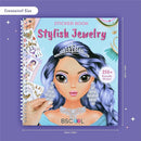 Sticker Stylish Dress up Jewelry. Sticker Activity Book for Kids. Learn Girls Fashion Design with Stickers and Guides for Kids 5 and up with 250+ Reusable Stickers. Gift for Girls by TinyTreasures Baby Boutique