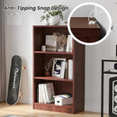 Bookshelf, Open Modern Bookshelf, 3 Shelf Bookcase with Freestanding Display Storage, Wooden Book Shelf for Bedroom, Living Room, Dinning Room, Office, Brown by CozyNest Decor