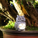 Solar Owl Garden Statues Outdoor Decor Resin Owl Figurine with Solar Light for Patio,Balcony,Yard,Lawn Ornament,Perfect Garden Gift by GreenHaven Gardens