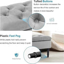 Ottoman with Storage Velvet Storage Bench Holds Up to 500 lbs Ottomans Upholstered Bench with Seating for Bedroom, Living Room, Grey by CozyNest Decor
