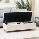Joveco Storage Ottoman Bench, 51" Rectangle Long Bench, for Bedroom, End Foot of Bed, Living Room, Entryway, Beige by CozyNest Decor