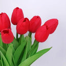 20pcs Red Artificial Tulip Fake Flower 12.9 Inch Spring Mother's Day Easter Gift for Home Kitchen Wedding Decoration by CozyNest Decor