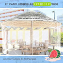 Windyun 2 Pcs 7 to 10 ft Patio Umbrella Mosquito Netting with Double Zipper Door, Screen Universal Hanging Mosquito Net for Patio Polyester Mesh Umbrella Screen for Outdoor and Patio Tables(White) by GreenHaven Gardens