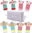 BLOOBLOOMAX Sock rattles for Babies 0-24 Months Baby Animal Foot Finder Educational Toys by TinyTreasures Baby Boutique